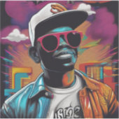 Sticker - Street graffiti art RAP and Hip Hop (Devant)