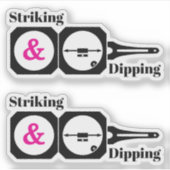 Sticker Striking and Dipping- Geologist's Transit Compass (Devant)