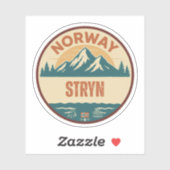 Sticker Stryn, Norvège Norvège (Feuille)