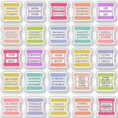 Sticker Study Courses Binder Divider Tab Student Index Tab (Devant)