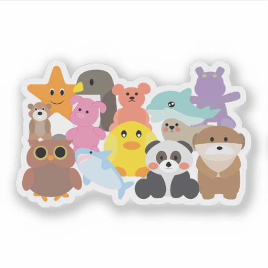 Sticker Stuffed Toys  (Devant)