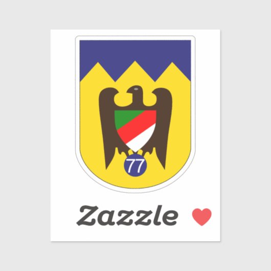 Sticker Sturzkampfgeschwader 77 (StG 77) Emblem Carré Sti (Feuille)