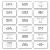 Sticker Style Art Déco 18 Nom individuel invité Adresses (Devant)