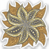 Sticker Style Batik Floral Abstrait africain (Recto)