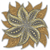 Sticker Style Batik Floral Abstrait africain (Devant)