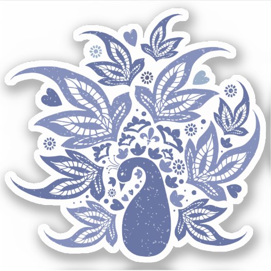 Sticker Style Boho Peacock (Devant)