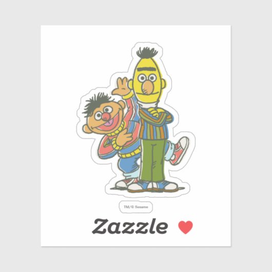 Sticker Style classique Bert et Ernie (Feuille)