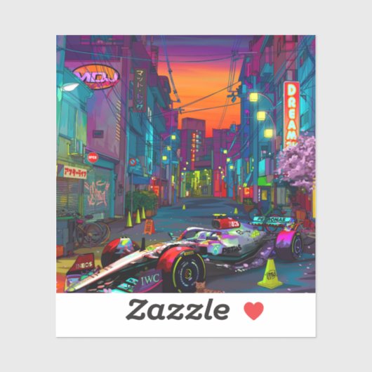 Sticker Style d'animation de course-1 (Feuille)