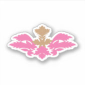 Sticker Style Décor, Rose Chaud, Laiton Antique (Devant)