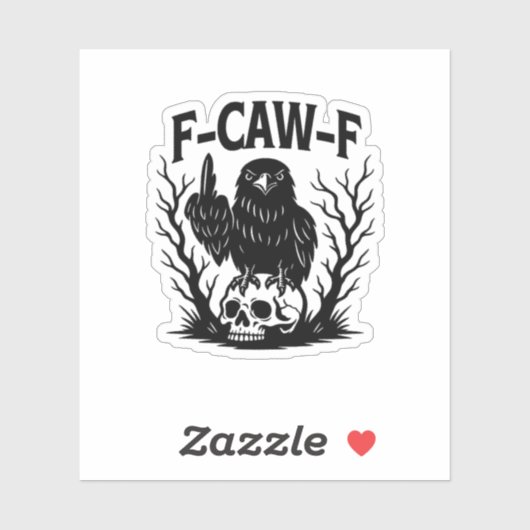 Sticker Style essentiel cool unique F Caw F (Feuille)