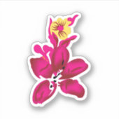 Sticker Style floral, ArtyClick Crimson, Or léger (Devant)