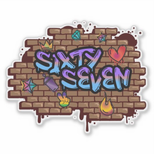 Sticker Style Graffiti 67 (Devant)