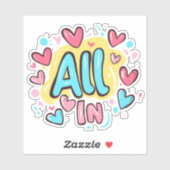 Sticker Style Graffiti "All In" (Feuille)