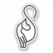 Sticker Style Kitty Cat Outline (Recto)