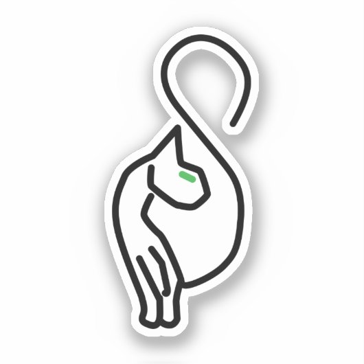 Sticker Style Kitty Cat Outline (Recto)