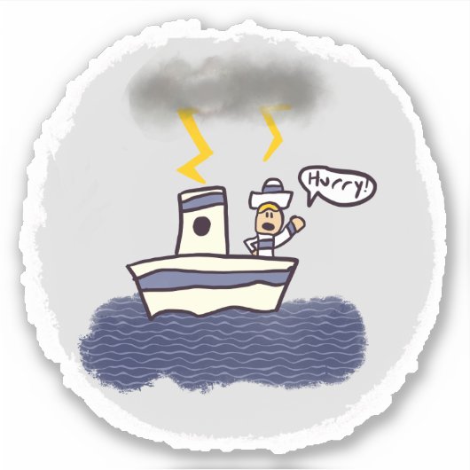 Sticker style livre de la bande dessinée Sailor St (Devant)