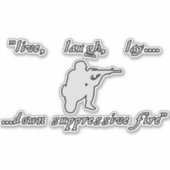 Sticker Style Militaire Live Rire Amour Parodie (Devant)