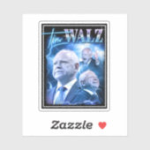 Sticker Style Tim Walz Retro 90s (Feuille)