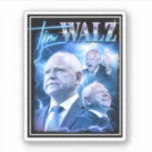 Sticker Style Tim Walz Retro 90s (Devant)