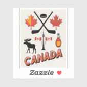 Sticker Style vectoriel des icônes nationales du Canada Vi (Feuille)