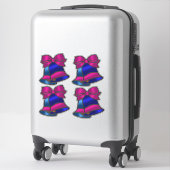 Sticker Style Verre de Vacances Cloches (Sur valise)
