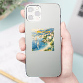 Sticker Style vintage Côte d'Azur Voyage en France (Téléphone)