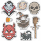 Sticker Style vintage Halloween (Devant)