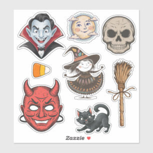 Sticker Style vintage Halloween