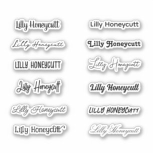 Sticker Stylish Girly Trendy Full Name Set de 12 polices