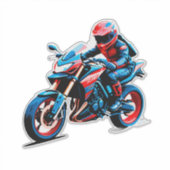 Sticker Stylish Motorcycle Rider (Devant)