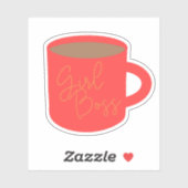 Sticker Stylish Rose moderne fille Boss (Feuille)