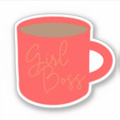 Sticker Stylish Rose moderne fille Boss (Devant)