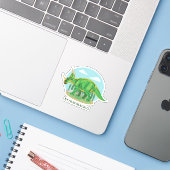 Sticker Styracosaure (Ordinateur portable avec iPhone)