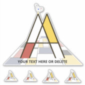 Sticker Sublime néoplasticisme Art Monogramme. Lettre A (Devant)