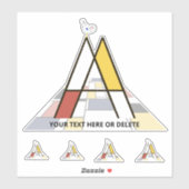 Sticker Sublime néoplasticisme Art Monogramme. Lettre A (Feuille)