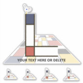 Sticker Sublime néoplasticisme Art Monogramme. Lettre L (Devant)