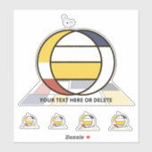 Sticker Sublime néoplasticisme Art Monogramme. Lettre O (Feuille)