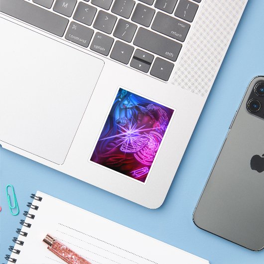 Sticker Succubus (Ordinateur portable avec iPhone)