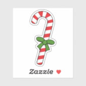 Sticker Sucre de canne avec ruban vert (Feuille)