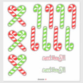 Sticker sucre de canne Cool XmaS doux - Coutume rouge et v (Feuille)