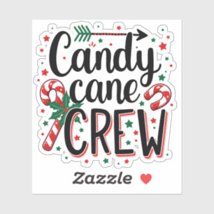 Sticker Sucre de canne de l'équipage Noël collation cousin