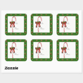 Sticker Sucre de canne de Noël - De/vers (Feuille)