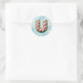 Sticker sucre de canne Xmas "U", Festive Stripes (Sac)