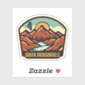 Sticker Sud Jacksonville, Illinois  (Feuille)
