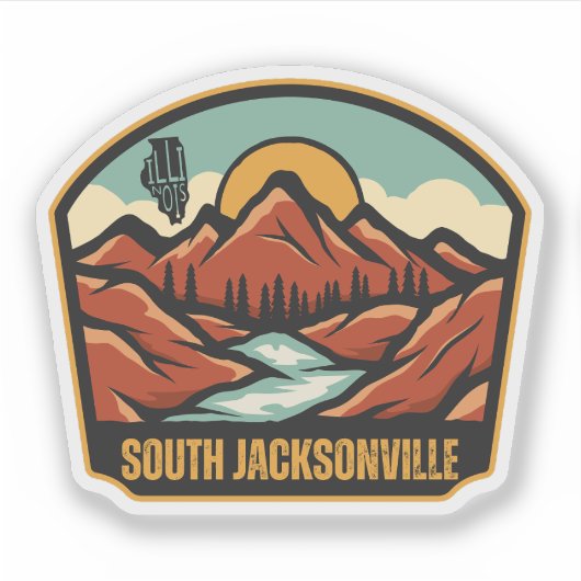 Sticker Sud Jacksonville, Illinois  (Devant)