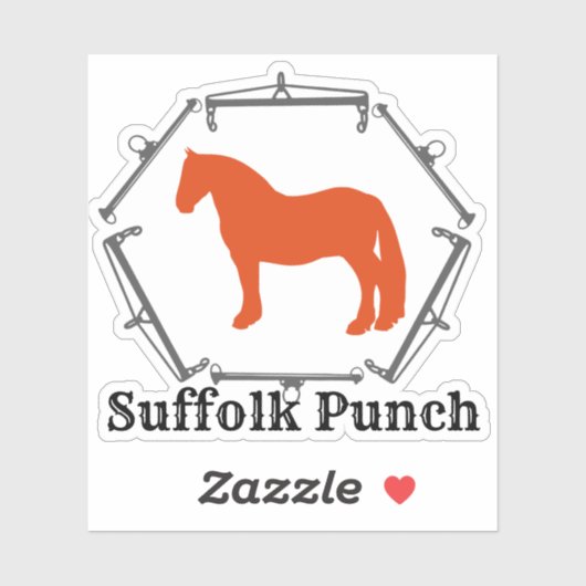 Sticker Suffolk Punch (Feuille)