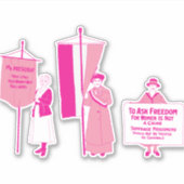 Sticker Suffragettes roses chaudes (Devant)