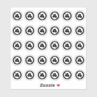 Sticker Sugar Free Wedding Place Card Mini Food Allergy 