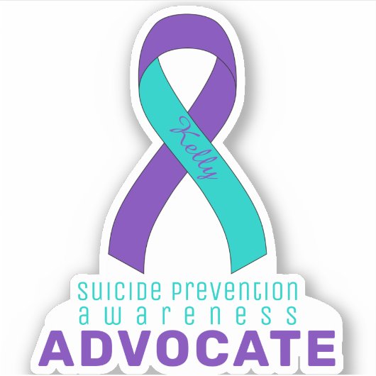 Sticker Suicide prevention Awareness Advocate vinyl (Devant)