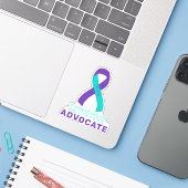 Sticker Suicide prevention Awareness Advocate vinyl (Ordinateur portable avec iPhone)